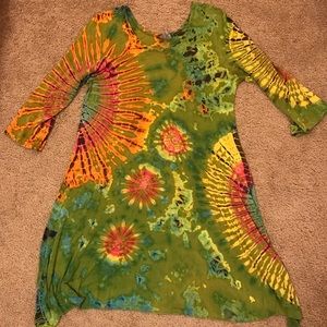 Kathmandu Imports tie dye mini dress/tunic M/L